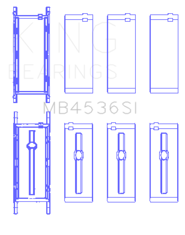 King Engine Bearings Mini Cooper B38A15M0 (Size +0.25mm) Main Bearing Set