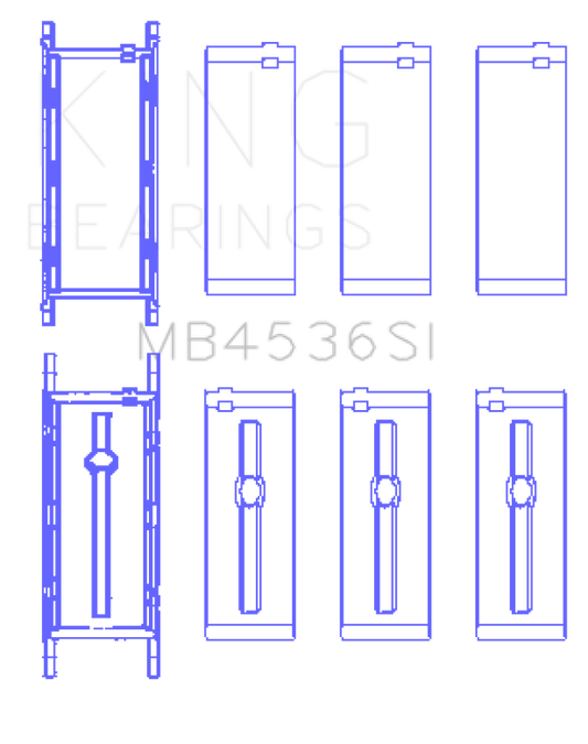 King Engine Bearings Mini Cooper B38A15M0 (Size +0.25mm) Main Bearing Set