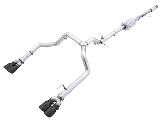 AWE Tuning 4th Gen GM 1500 5.3L 0FG Catback Split Rear Exit (w/ Bumper Cutouts) - Quad Diamond Tips - Precision R