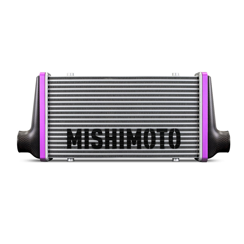 Mishimoto Universal Carbon Fiber Intercooler - Matte Tanks - 525mm Gold Core - C-Flow - C V-Band