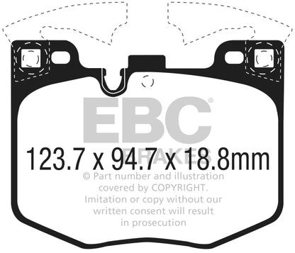 EBC 2017+ BMW 530 2.0L Turbo (G30) Redstuff Front Brake Pads