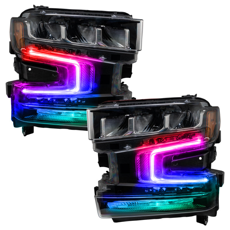 Oracle 19-21 Chevy Silverado 1500 RGB+W Headlight DRL Kit - ColorSHIFT w/ BC1 Cntrl SEE WARRANTY