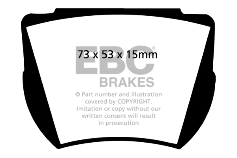 EBC 59-65 Aston Martin DB4 3.7L Convertible Yellowstuff Rear Brake Pads