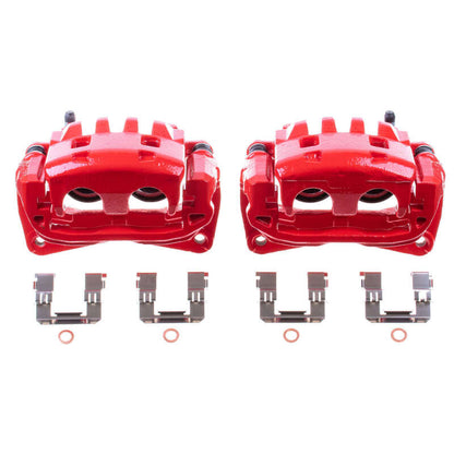 Power Stop 05-06 Saab 9-2X Front Red Calipers w/Brackets - Pair