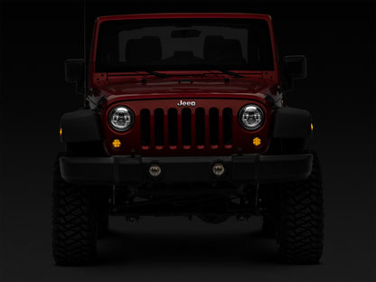 Raxiom 07-18 Jeep Wrangler JK Axial Series LED Amber Turn Signals (Smoked)