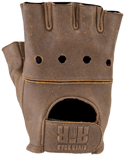 Kuryakyn Leather By River Road Buster Vintage Shorty Gloves Black - XL