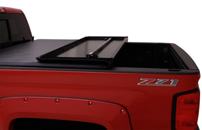 Lund 09-14 Ford F-150 Styleside (5.5ft. Bed) Hard Fold Tonneau Cover - Black