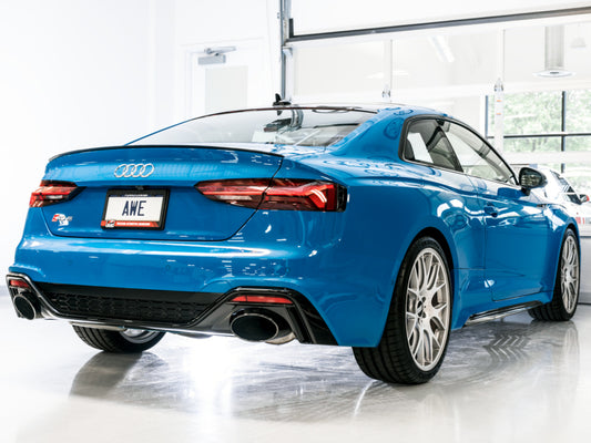 AWE Tuning Audi B9.5 RS5 Sportback Non-Resonated Touring Edition Exhaust - RS-Style Diamond Blk Tips - Precision R