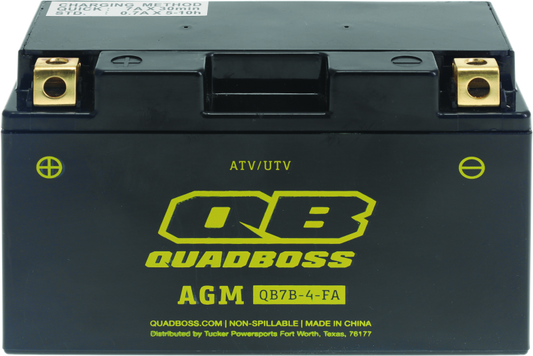 QuadBoss Maintenance-Free AGM Battery QB7B-4-FA