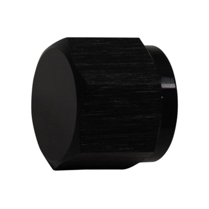 DeatschWerks 6AN Female Flare Cap - Anodized Matte Black