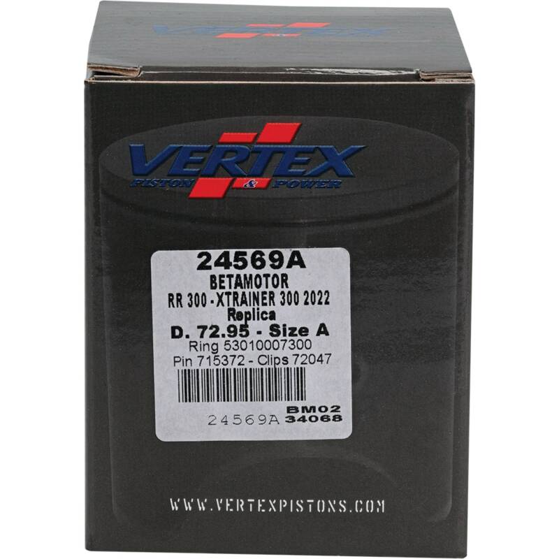 Vertex Piston 22-24 Beta RR 2T 300 300cc Cast Replica Piston Kit