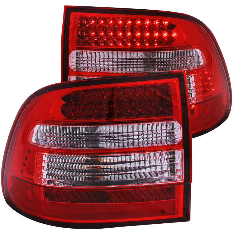 ANZO 2003-2006 Porsche Cayenne LED Taillights Red/Clear