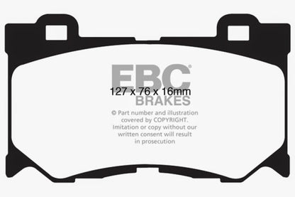 EBC 08-13 Infiniti FX50 5.0 Greenstuff Front Brake Pads