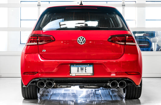 AWE Tuning Mk7 Golf R SwitchPath Exhaust w/Chrome Silver Tips 102mm - Precision R