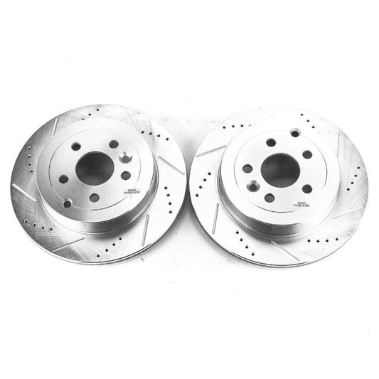 Power Stop 08-12 Land Rover LR2 Rear Evolution Drilled & Slotted Rotors - Pair