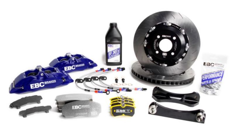 EBC Racing 15-17 Ford Fiesta (Mk7) Blue Apollo-4 Calipers 300mm Rotors Front Big Brake Kit