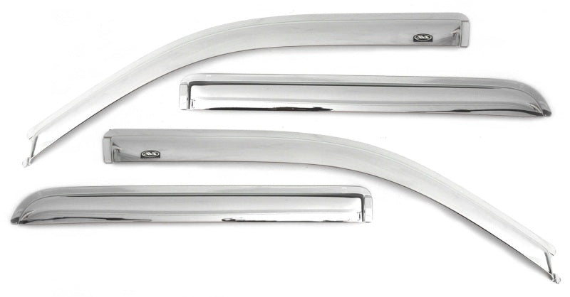 AVS 11-15 Chevy Cruze Ventvisor Outside Mount Front & Rear Window Deflectors 4pc - Chrome