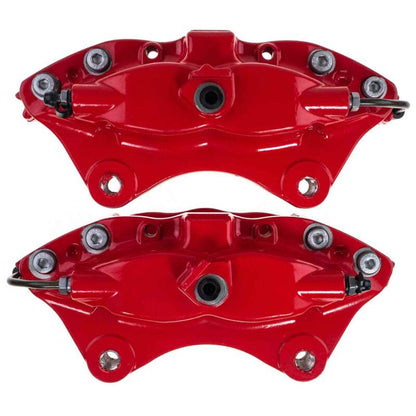 Power Stop 09-15 Cadillac CTS Rear Red Caliper - Pair w/o Bracket