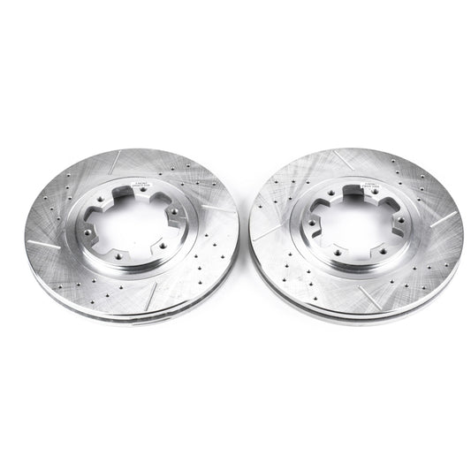 Power Stop 97-03 Infiniti QX4 Front Evolution Drilled & Slotted Rotors - Pair