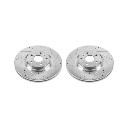 Power Stop 13-19 Ford Fusion Front Evolution Drilled & Slotted Rotors - Pair