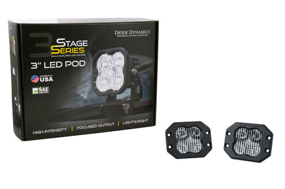 Diode Dynamics SS3 Pro ABL - White Flood Flush (Pair)