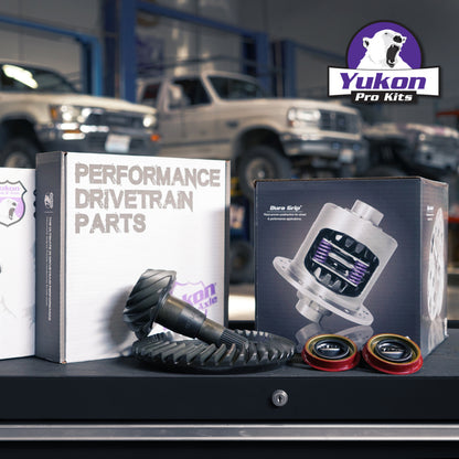 Yukon 9.5in GM 4.11 Rear Ring & Pinion Install Kit 33 Spline Positraction Axle Bearing and Seals