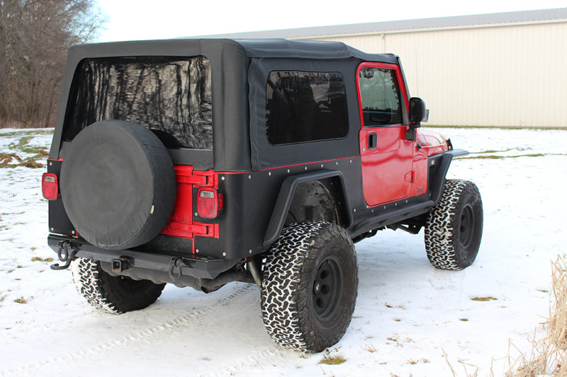 Fishbone Offroad 97-06 Jeep Wrangler TJ Steel Tube Fenders Front 3In Flare - Blk Textured Powdercoat