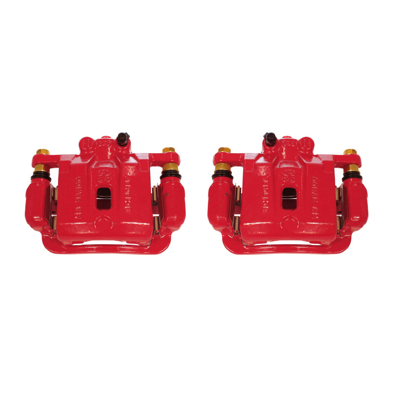 Power Stop 10-16 Hyundai Genesis Coupe Rear Red Calipers w/Brackets - Pair