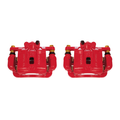 Power Stop 10-16 Hyundai Genesis Coupe Rear Red Calipers w/Brackets - Pair