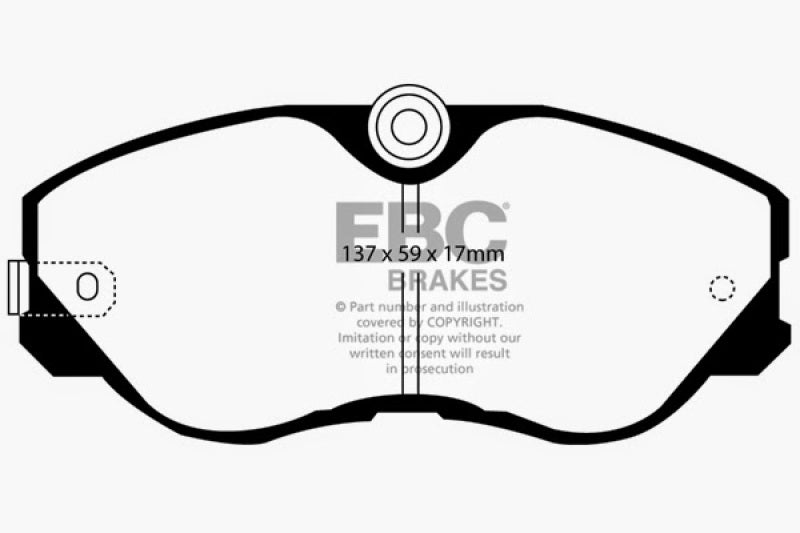 EBC 87-89 Nissan 300ZX 3.0 Turbo Redstuff Front Brake Pads