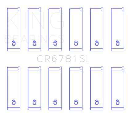 King Engine Bearings Chrysler 2.7L (Od+.002in) (Size +0.25mm) Connecting Rod Bearing Set