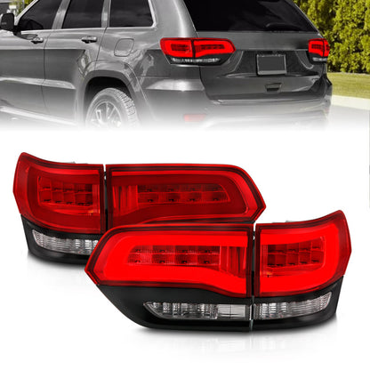 ANZO 2014-2016 Jeep Grand Cherokee LED Taillights Red/Clear