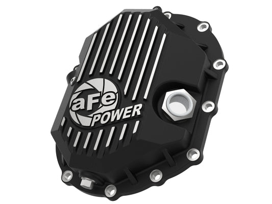 AFE Power 11-18 GM 2500-3500 AAM 9.25 Axle Front Differential Cover Black Machined Street Series Precision R