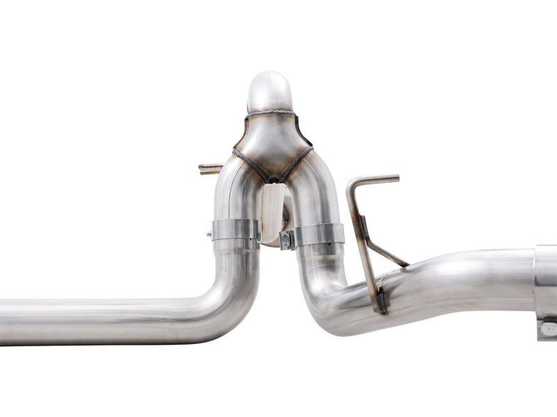 AWE 0FG 21+ Ford F150 Dual Split Rear Cat-Back Exhaust- 5in Diamond Black Tips - Precision R