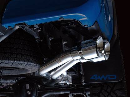 AWE 16-22 Toyota Tacoma 0FG Catback Exhaust w/ BashGuard - Dual Chrome Silver Tips - Precision R