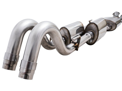 AWE 16-22 Toyota Tacoma 0FG Catback Exhaust w/ BashGuard - Dual Chrome Silver Tips - Precision R