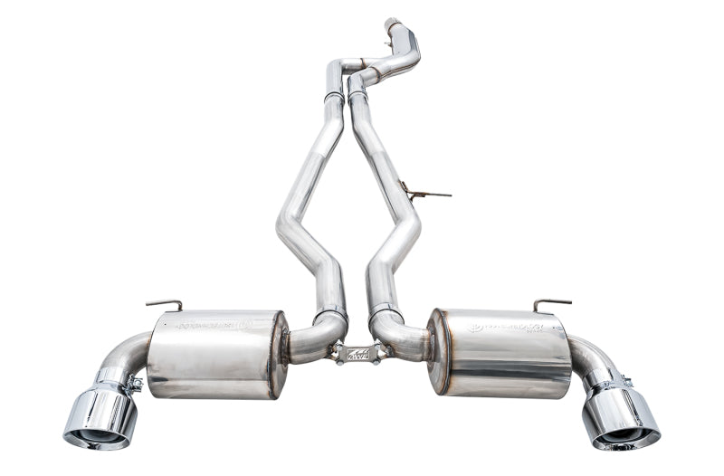 AWE 2020 Toyota Supra A90 Non-Resonated Touring Edition Exhaust - 5in Chrome Silver Tips - Precision R