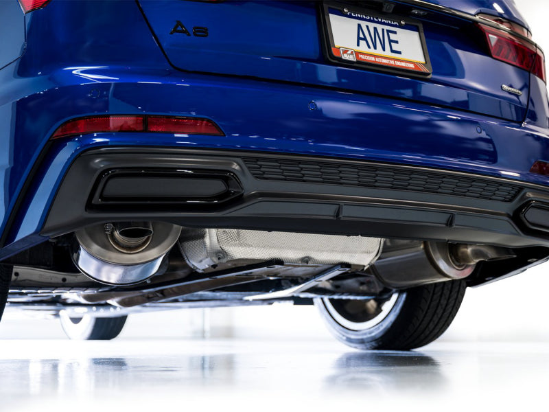 AWE Audi 2019-2023 C8 A6/A7 3.0T Touring Edition Cat-back Exhaust- Turn Downs - Precision R