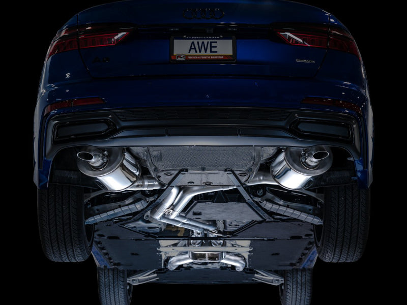 AWE Audi 2019-2023 C8 A6/A7 3.0T Touring Edition Cat-back Exhaust- Turn Downs - Precision R