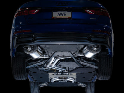 AWE Audi 2019-2023 C8 A6/A7 3.0T Touring Edition Cat-back Exhaust- Turn Downs - Precision R