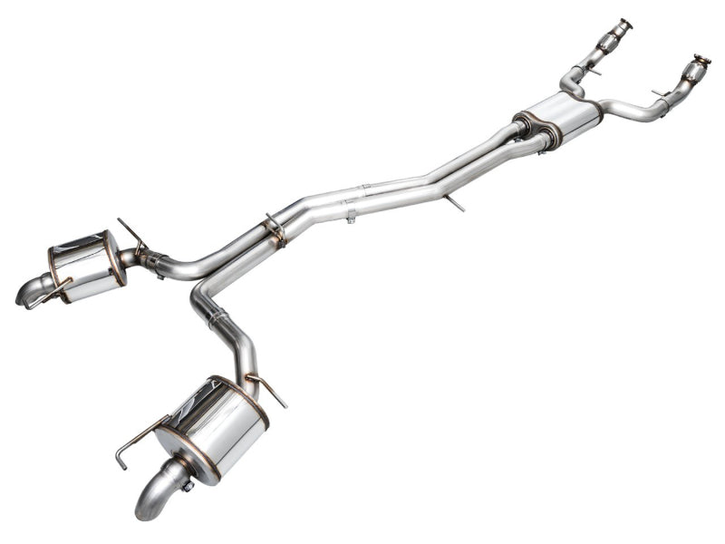 AWE Audi 2019-2023 C8 A6/A7 3.0T Touring Edition Cat-back Exhaust- Turn Downs - Precision R