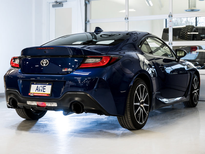 AWE Subaru BRZ / Toyota GR86 / Toyota 86 Track Edition Cat-Back Exhaust- Diamond Black Tips - Precision R