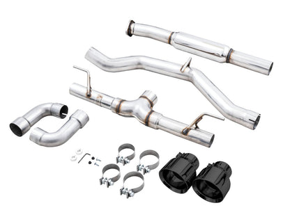 AWE Subaru BRZ / Toyota GR86 / Toyota 86 Track Edition Cat-Back Exhaust- Diamond Black Tips - Precision R