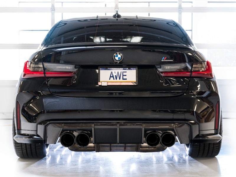 AWE SwitchPath Catback Exhaust for BMW G8X M3/M4 - Diamond Black Tips - Precision R