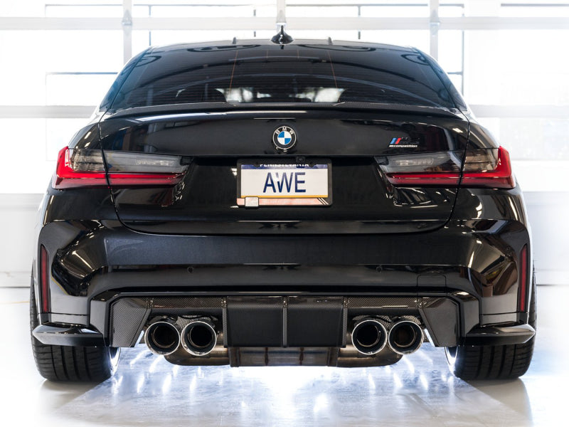 AWE Track Edition Catback Exhaust for BMW G8X M3/M4 - Chrome Silver Tips - Precision R