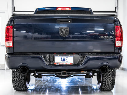 AWE Tuning 09-18 RAM 1500 5.7L (w/Cutouts) 0FG Dual Rear Exit Cat-Back Exhaust - Diamond Black Tips - Precision R