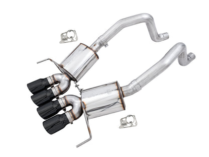 AWE Tuning 14-19 Chevy Corvette C7 Z06/ZR1 Touring Edition Axle-Back Exhaust w/Black Tips - Precision R