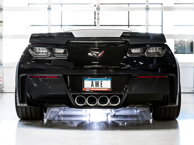 AWE Tuning 14-19 Chevy Corvette C7 Z06/ZR1 (w/o AFM) Touring Edition Axle-Back Exhaust w/Chrome Tips - Precision R