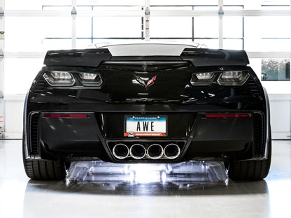 AWE Tuning 14-19 Chevy Corvette C7 Z06/ZR1 (w/o AFM) Track Edition Axle-Back Exhaust w/Chrome Tips - Precision R