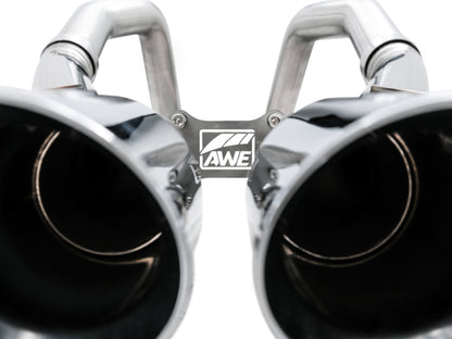 AWE Tuning 14-19 Chevy Corvette C7 Z06/ZR1 (w/o AFM) Track Edition Axle-Back Exhaust w/Chrome Tips - Precision R